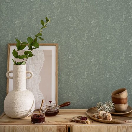 Duro Tapet, Tuva 613-04 Hav & Land, L, Grön, Färg & tapeter