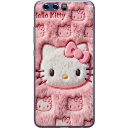 Kompatibelt Mobildeksel til Huawei P10 Hello Kitty rosa fluffy bakgrunn med ikoniskt ansikt og kawaii-estetikk