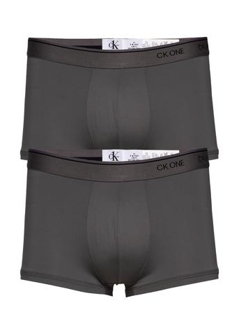Low Rise Trunk 2Pk Boxershorts Grå Calvin Klein