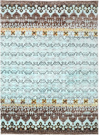 Grand Quito Tapis - Bleu Clair 240X290 Soie