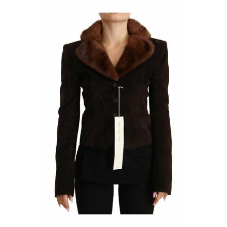 Valentino Faux Fur Shearling Jacka brun, Dam, Dam, Storlek: M