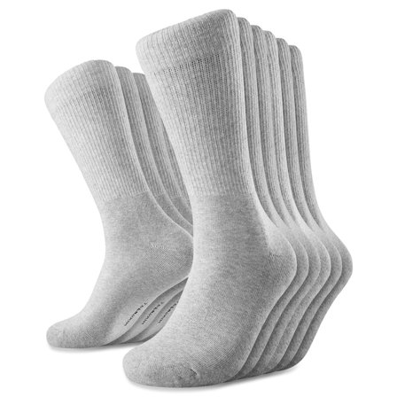 DryFeel | Lot de 6 paires de chaussettes de tennis gris clair en coton pour hommes