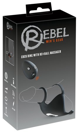 Cock ring with RC ball massager - Rebel