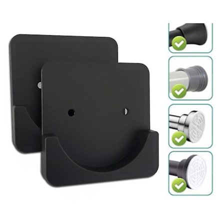 Självhäftande duschdraperi stånghållare duschstångs hållare