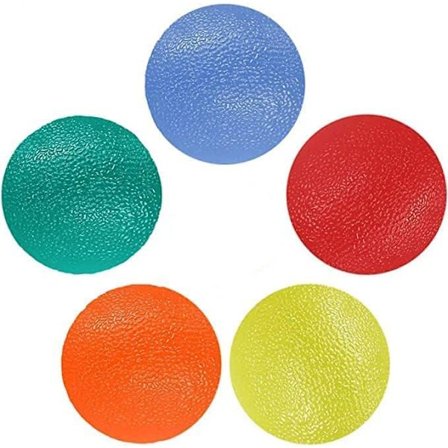 5-pack Motståndsbollar för handträning - Anti-stress fingerstyrketränare för handrehabilitering och stresslindring