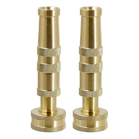 Kestävä messinki-säädettävä kierreletkun suutin, 2 kpl