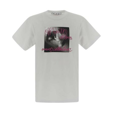 Off White, T-Shirts Wit, Heren, Maat:L