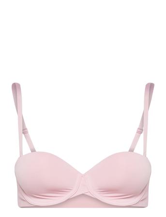 Lght Lined Strapless Lingerie Bras & Tops Strapless Bras Vaaleanpunainen Calvin Klein