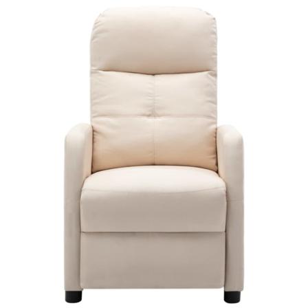 Vidaxl Elektrisk Massagefåtölj Gräddvit Tyg Creme