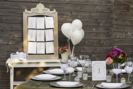 Bordsplacering vit elegant nummer 1-10