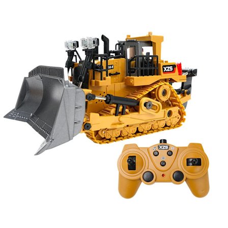 Huina 554 RC-lastebil gravemaskin fjernstyrt traktor RC tungt utstyr bulldozer radiostyrt ingeniørkjøretøy leketøy ba