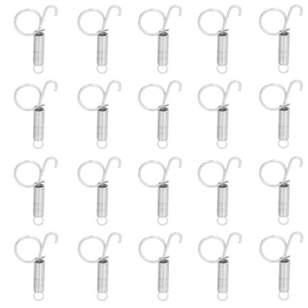 20 ST Burdør Fjærkrok Metall Finger Fjær Spennehake for Festing av Kanin Dørbur Dør Landbruksutstyr L 7,3x2,2cm