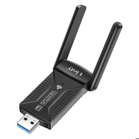 USB WiFi 600Mbps og Bluetooth 5.4 Dual Band LinQ Sort