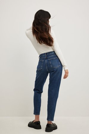 NA-KD Jean mom à taille haute - Jean mom - Bleu - EU 34