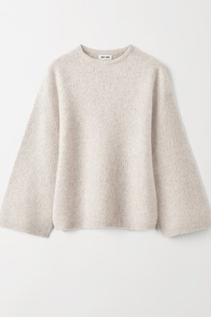 Soft Goat - Boucle Top - Kashmirtröja dam - XL - Sand
