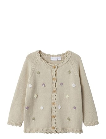 name it Nbfbilili Ls Knit Card - Beige - 56