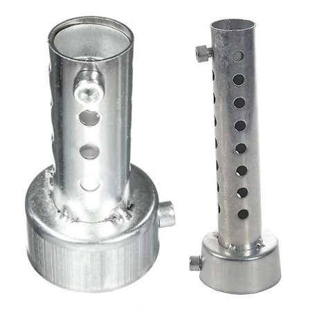 2x Sølvfarvet Motorcykel Udstødningsdæmper Indsats Baffle Db Killer Lydpotte 42mm X 80mm & 45mm