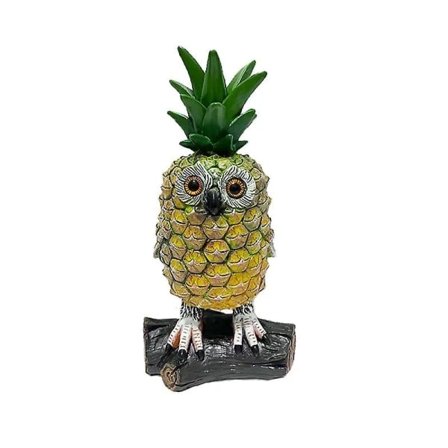Fortæl mig Ananas Uggla Dekor, Rolig Harpiks Kunst Figur Skulptur, Finurlig Hjem Gnome Ornament, Sød Ugle Statue til Altan