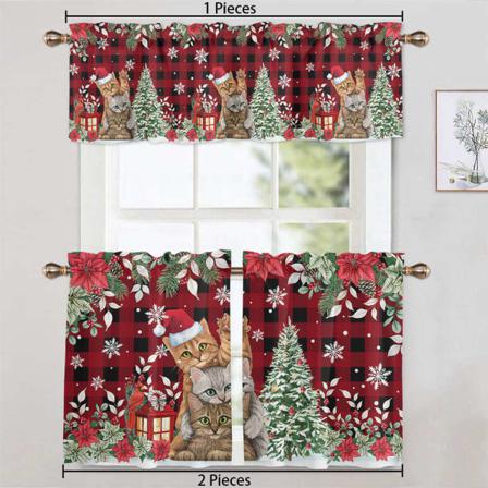 1/2 St Snowman Print Blackout Elk Printed Christmas Short Panel