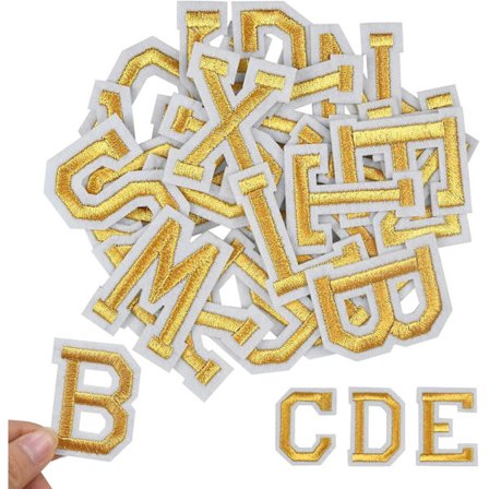 52 stk. termoklæbende bogstaver, applikationsplaster med alfabetet A-Z,