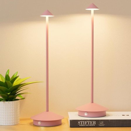 2-pakning Bordlampe / Skrivebordslampe - Trådløs LED-lampe