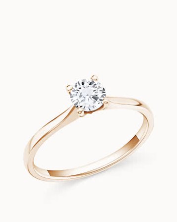 Diamantring Annie 18K Rose Gull Naturlig Diamant 0.30 Carat - Forlovelsesringer & Gifteringer hos Vanbruun