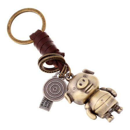 Nice Keyring in SteamPunk-style - pig