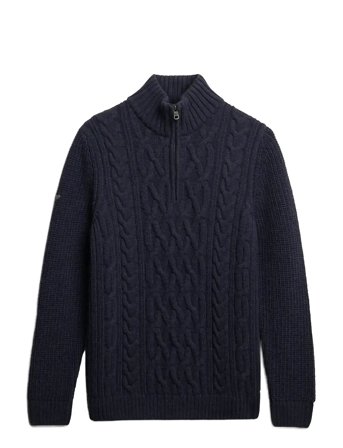 Superdry | Jacob Cable Knit Half Zip | XXXL