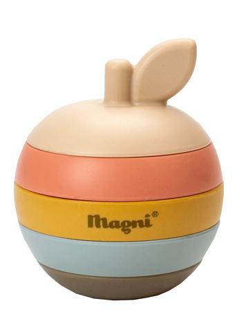 Stacking Silic Apple 5 Pieces Toys Baby Toys Educational Toys Stackable Blocks Multi/mønstret Magni Toys