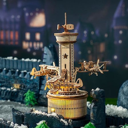 3D Trepuslespill for Voksne, Leketøy Fly Aktiviteter for Barn, Musikkbokser for Jenter, Gave til Familie på Farsdag/bursdag/jul - Fly