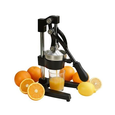 Manuaalinen sitruspuristin – valurautaa, ruostumattomasta teräksestä valmistettu siivilä