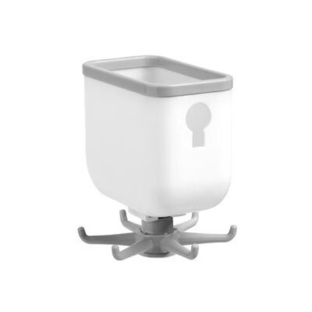 Väggkrokar, 360 Grader Roterande Klisterkrokar, Köksbadrumsorganisation Förvaring (2 Stycken, Grå)