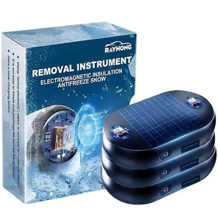3-delt elektromagnetisk sneskraber til bil, frostsikringssneskraber, solcelledrevet sneskraber til bil, forrudeafrimer
