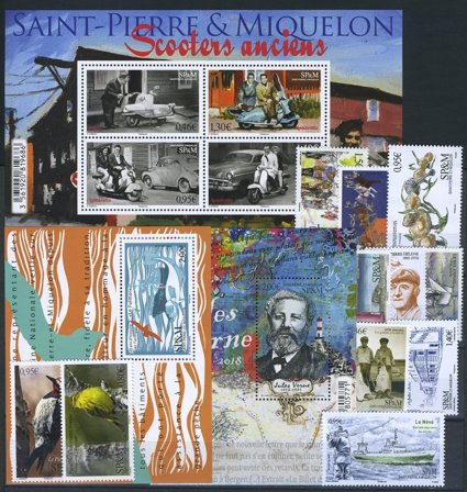 St. Pierre & Miquelon - Årgang 2018 - Postfrisk