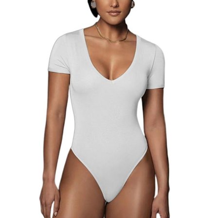 Bodysuit Jumpsuit WHITE S