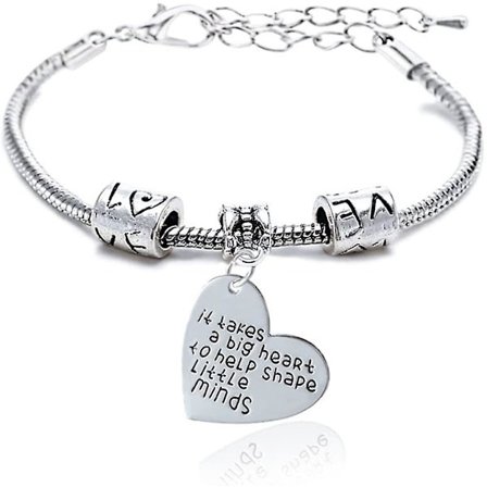 It Takes A Big Heart To Teach Little Minds Armband Justerbar Bangle Lärare