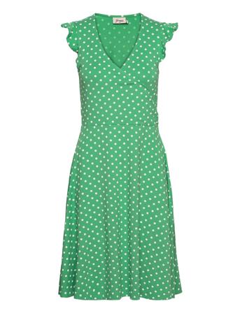 Boel Dot Dresses Wrap Dresses Grønn Jumperfabriken*Betinget Tilbud