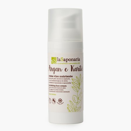 LA SAPONARIA Argan Crema viso nutriente e Karitè 50ml - Tratt.viso 24 ore nutriente