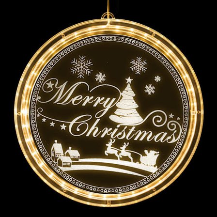 Julevindue Lys Dekoration Led Varm Hvid (Glædelig Jul)