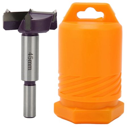 Dold Gångjärnsmall Borr 3 Flöjter Träbearbetning Hålslag Borr Kolstål Elverktyg Delar 45mm