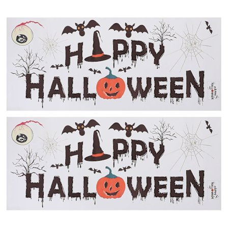 2 stk. Halloween edderkop græskar klistermærke dekorativt klistermærke væg de