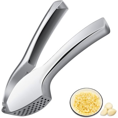 Manuell vitlökspress, extra stark och hållbar vitlökspress, lätt att pressa, använda och rengöra, elegant design i zinklegering