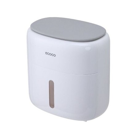 ECOCO Väggmonterad Vattentät Toalettpappershållare Hylla Multifunktionell Toalettpappersförvaring Badrum Toalett-A