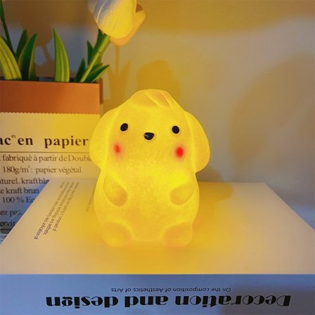 LED Natlampe Pompompurin Natlampe Bærbar Kreativ Soveværelse Atmosfære Lys Børn Sengelampe Søvn Lys