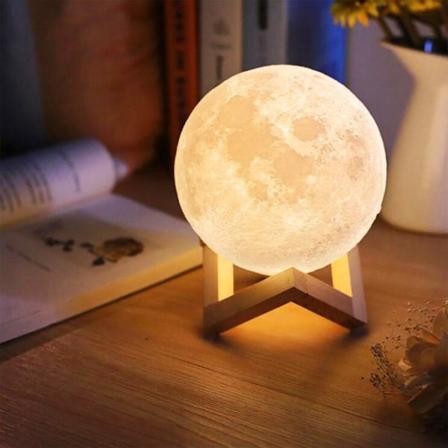 Månlampa Trådlös 3d Nattlampa 8 Cm