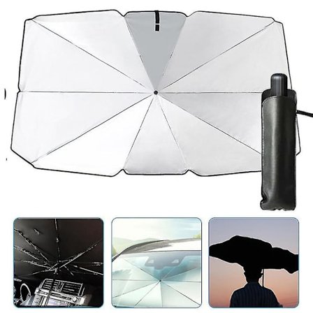 Foldable Car Windshield Sun Shade Umbrella, Protect Vehicle From Uv Sun And Heat