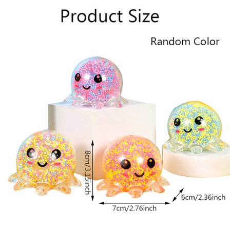 5 st Octopus Ball Stressbollar leksak för barn Fidget Balls Multicolor 8*7*6