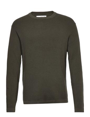 Slhrocks Ls Knit Crew Neck Khaki Selected Homme