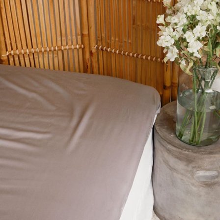 Movesgood Bamboo Fitted Sheet 180x200 cm Dra-på-lakan Grå