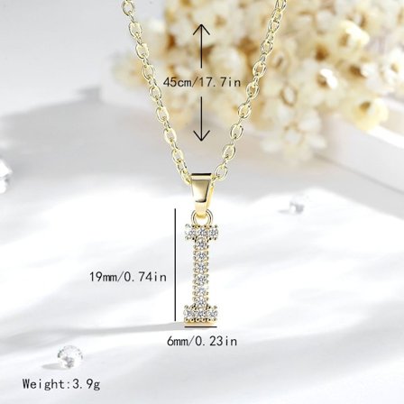 26 Bokstav Halsband Guld Halsband Dam DIY Hänge Med Diamant Nyckelbenskedja